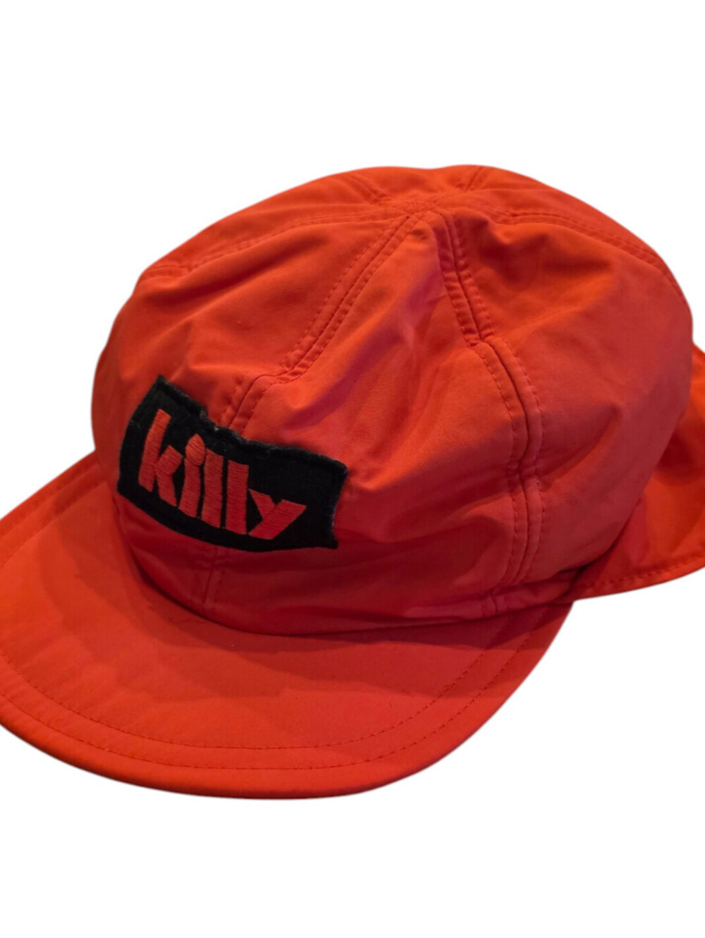 Vintage Killy technical ski/outdoor hat with a black and red embroidered logo